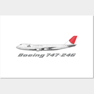 Japan Airlines 747-200 Tee Shirt Version Posters and Art